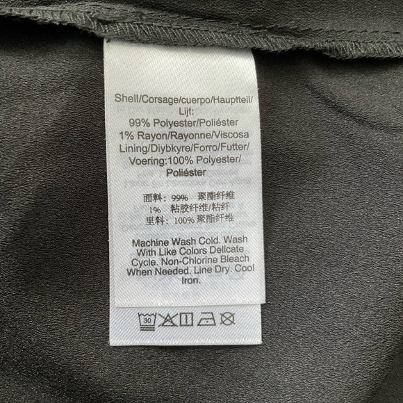 DKNY Black Pinstripe Wrap Skirt Size 6 - Picture 7 of 7